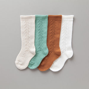 Crochet Knee Socks, Jade