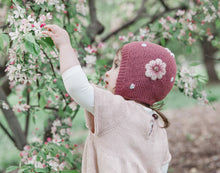 Flora Embroidered Bonnet, Dusty Pink