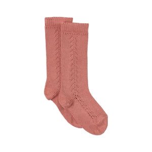 Crochet Knee Socks, Terracotta