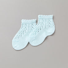 Crochet Ankle Socks, Seafoam